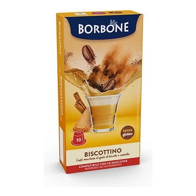10 бр. капсули Borbone Biscottino (вкус на бисквитка) съвместими с Nespresso®