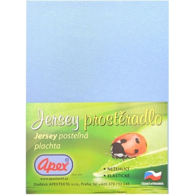 Apex jersey prostěradlo Světle modré 90x200