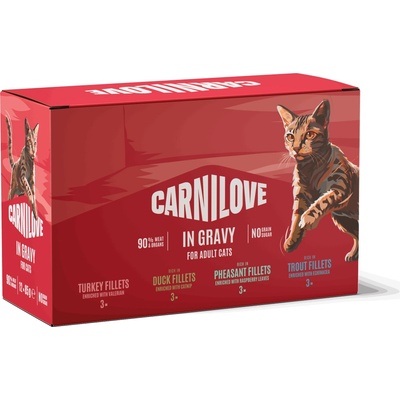 CARNILOVE Cat POUCH GRAVY MULTIPACK 12x 85 g