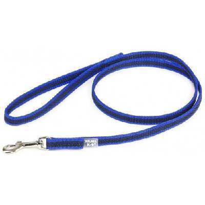 JULIUS-K9® IDC Color Gray Super Grip - Гумиран повод с дръжка, син, ширина 14 мм, дължина 1, 2 метра, Унгария - 218GM-B-1.2