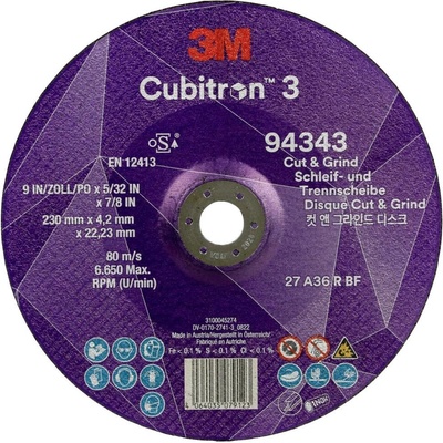 3M Cubitron Ohrubovací kotúč 230 x 22.23 mm 94343 10 ks