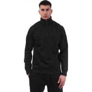 Lyle & Scott Panelled Hybrid Quarter Zip - Black