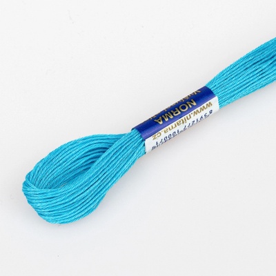 Niťárna Vyšívací příze NORMA / BAVLNKA 5742 modrý tyrkys, jednobarevná, 1,5g/15m