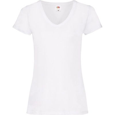 Fruit of the Loom Дамска тениска с v-образно деколте fruit of the loom lady-fit valueweight - бяла xl (16139800104)