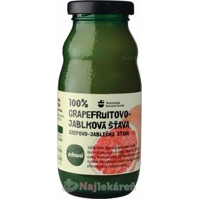Zdravo 100% grapefruitovo-jablečná šťáva 200 ml