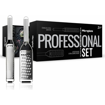 Microplane Sada 2 strúhadiel Professional s nerezovou rukoväťou (jemné a hrubé a strúhadlo) 36181