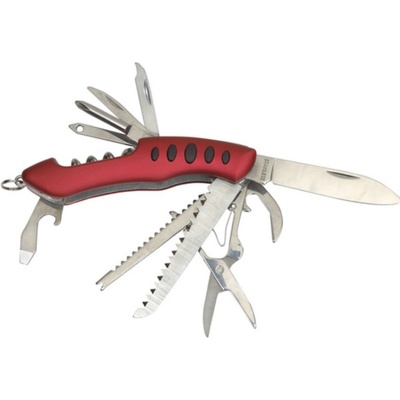 Multitool 12v1 s Ergonomickou Rukoväťou Všestranný Vreckový Nôž červená