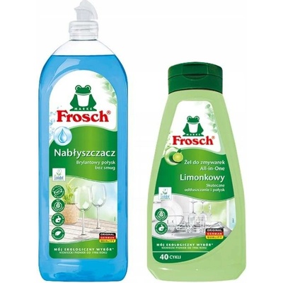 Gel do myčky nádobí 650 ml a leštidlo 750 ml Frosch ekologický