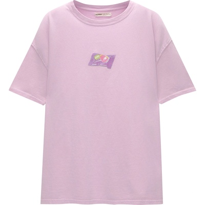 Pull&Bear Тениска лилав, размер L