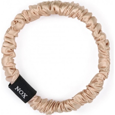 NOX silk 100% hedvábná gumička do vlasů champagne