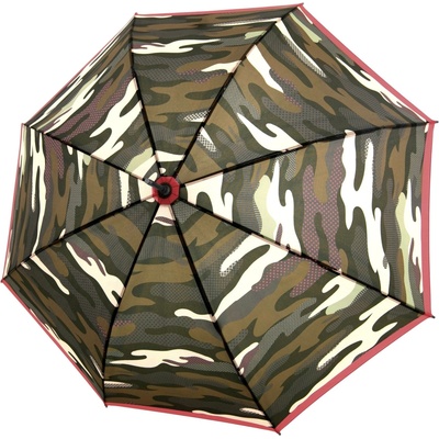 DOPPLER Fiber Flex AC Camoustripe - dámský holový vystřelovací deštník zelená 740765CF02