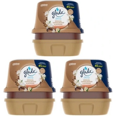 Glade Osviežovač gélov Sandalwood Jasmine 3 x 180 g