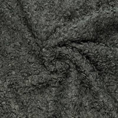 Kabátovina Curly Boucle - Zelená tmavá