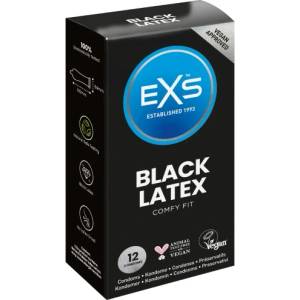 EXS Condoms 12 бр. Черни презервативи EXS Black Latex