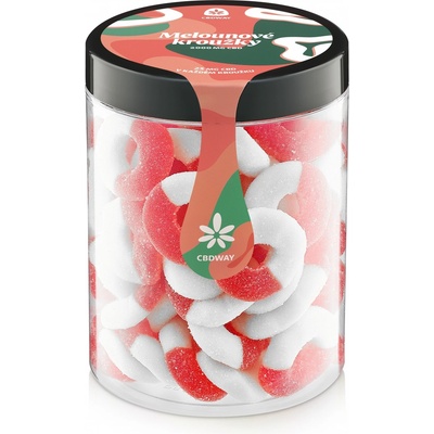 CBD WAY Kyselé želé kroužky s příchutí melounu 2000 mg 0,8 kg