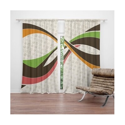Sablio Závěsy Retro abstrakce: 2 ks - 140x250 cm - Sablio