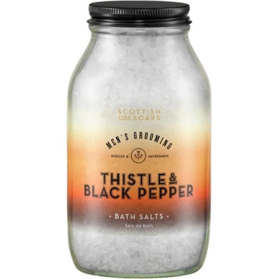 SCOTTISH FINE SOAPS Soľ do kúpeľa pre mužov Thistle & Black Pepper 500 g