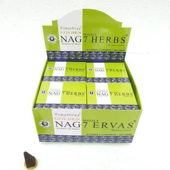 Vijayshree Vonné kužely Golden Nag 7 Herbs 10 ks