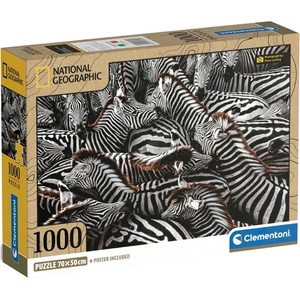 Clementoni Пъзел Clementoni от 1000 части - Зебри (39729)