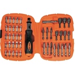 Black & Decker Комплект отвертка с тресчотка + накрайници Black and Decker Piranha A7039/ 45 бр (A7039-XJ)