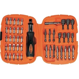 Black & Decker Комплект отвертка с тресчотка + накрайници Black and Decker Piranha A7039/ 45 бр (A7039-XJ)