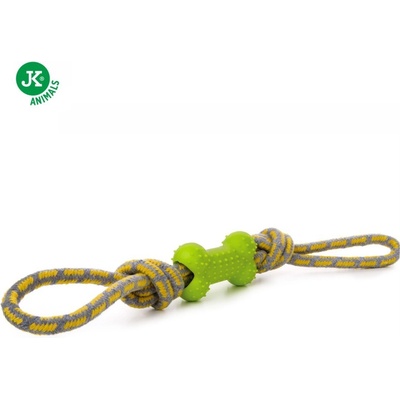 JK ANIMALS bavlněné přetahovadlo s TPR kostí 40 cm