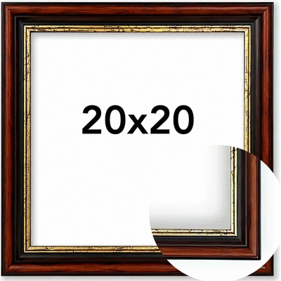 Fotorámeček Paris Rozměr: 20 x 20 cm, Barva: Hnědá, Typ zasklení: Sklo