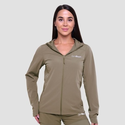 GymBeam dámská běžecká mikina 1/2 Zip Pulse Vetiver