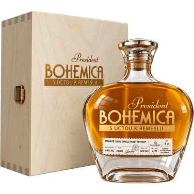 BOHEMICA President whisky private STR cask unpeated 44% 0,7 l (karton)