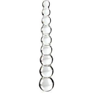 SuperLove Glass Perfect Beads Dildo Clear