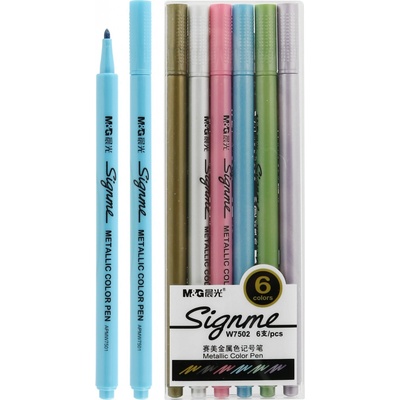M&G Signme metalické barvy sada 6 ks 450386