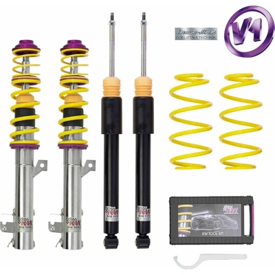 KW Kompletní výškově stavitelný podvozek Varianta 1 INOX pro vůz Fiat Coupe (FA, 175) 1.8-16V, 2.0-16V (ne pro turbo) (11/93-) – Hledejceny.cz