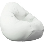 PUFRELAX Пуф, круша, 320л. , Nirvana Grande - Teteron White, За открито, Перящ се калъф, Пълнеж от Полистиролни перли, 8328 (PUF-G-NGR-TEX-WH) - topmall