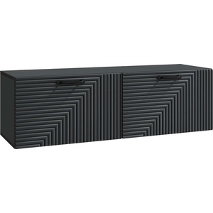 vidaXL Стенно монтиран ТВ шкаф Черно 98 x 31 x 30 см (898726)
