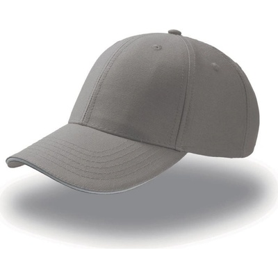 Atlantis Headwear Sport Sandwich 6 panelová baseballová COT-330504a6299 Šedá světlá/bílá