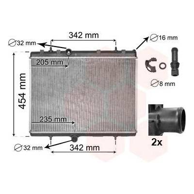Chladič vody pro motor VAN WEZEL 40002267