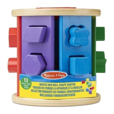 Melissa & Doug - Дървен сортер с форми - Ролка (19041)