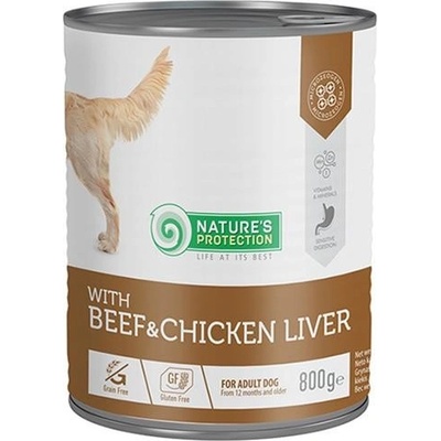 Natures Protection Adult Hovězí a kuřecí játra 800 g