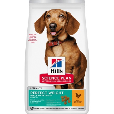 Hill's Science Plan Perfect Weight pre malých dospelých psov s kuracím 2 x 6 kg