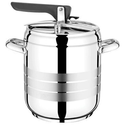 Elekom Тенджера под налягане , 9 Литра , Индукция, Трислойно дъно, Инокс, (ЕК-10А)