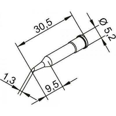 Ersa 0102PDLF06L pájecí hrot tužkový Velikost hrotů 0.60 mm Délka hrotů 32 mm Obsah 1 ks