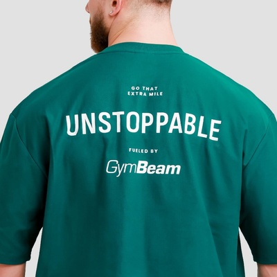 GymBeam tričko Oversized Unstoppable Green