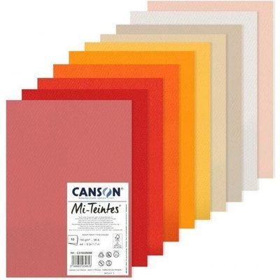 Mi-Teintes listy A4 10listů 160g Warm Tones