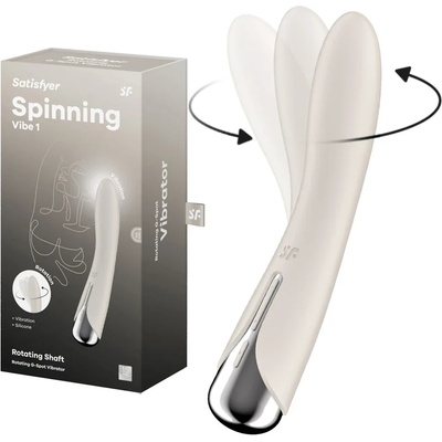 G-SPOT вибратор, въртящ се, 17, 5см. - Spinning Vibe 1 Beige (SATISFY442)