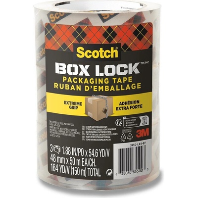 Scotch 3M Box Lock balicí páska 48 mm x 50 m, transparentní