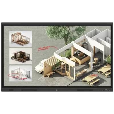 LG Интерактивен дисплей, LG CreateBoard 55TR3DQ-B, 55" VA 4K UHD 3, 840x2, 160, MT 50 Points, Andorid 14, Wireless ScreenShare, 400 nit, CR 5000 (55TR3DQ-B)