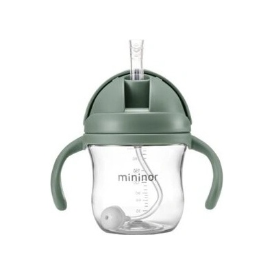 Mininor lahev s brčkem Tritan 220 ml Willow Green
