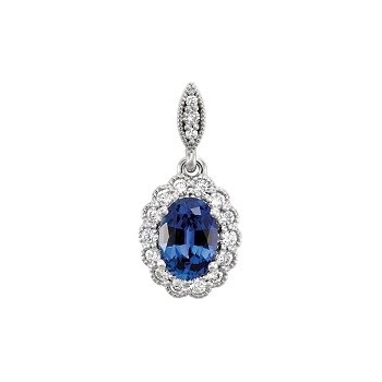 Blink-Blink Žiarivý diamantový prívesok so Zafírom 4260BZZS