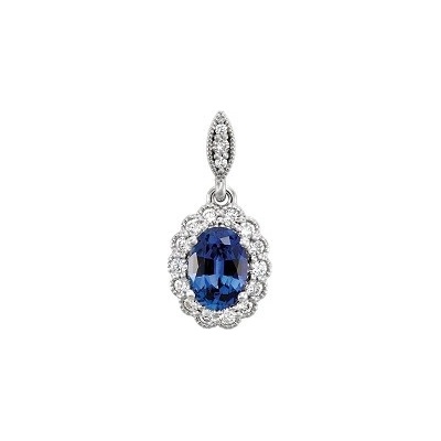 Blink-Blink Žiarivý diamantový prívesok so Zafírom 4260BZZS