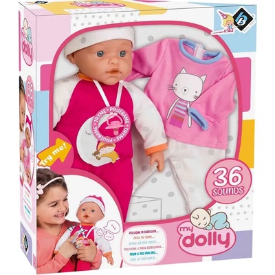 LOKO Toys Кукла-бебе Loko Toys - My Dolly, с дрешки и 36 звука, 37 cm (98116)